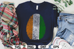 Côte d&#039;Ivoire SVG, Cote d Ivoire Flag Fingerprint, SVG PNG Product Image 1