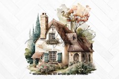 Watercolor Cottages V2 Clipart Illustration Bundle Product Image 4