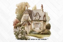 Watercolor Cottages V2 Clipart Illustration Bundle Product Image 5