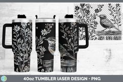 GorgeousCottage Birds Laser 40oz Tumbler design.