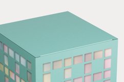 Cottage Checks Pattern Cuttable Cube Gift Box SVG Template