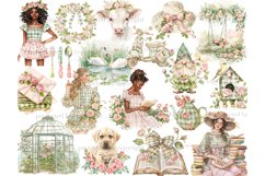 Cottage Core Clipart Bundle, Farmhouse PNG Set, GlamArtZhanna, Rose Garden Clipart PNG, Summer Clipart Set, Farmhouse Clipart Bundle, Country Clipart PNG, Black Girl Clipart PNG Bundle, Garden Clipart Bundle, Book Lover Clipart