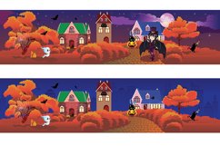 Cottage decorated for Halloween Product Image 1