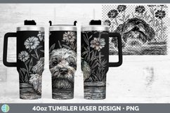 GorgeousCottage Dogs Laser 40oz Tumbler design.