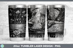 GorgeousCottage Dogs Laser 20oz Tumbler design.
