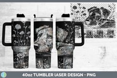 GorgeousCottage Dogs Laser 40oz Tumbler design.