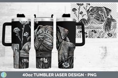 GorgeousCottage Dogs Laser 40oz Tumbler design.