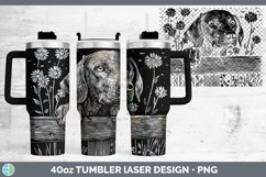 GorgeousCottage Dogs Laser 40oz Tumbler design.