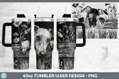 GorgeousCottage Dogs Laser 40oz Tumbler design.