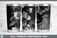 GorgeousCottage Flowers Laser 20oz Tumbler design.