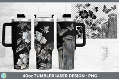 GorgeousCottage Flowers Laser 40oz Tumbler design.