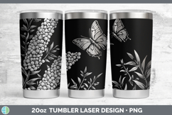 GorgeousCottage Flowers Laser 20oz Tumbler design.