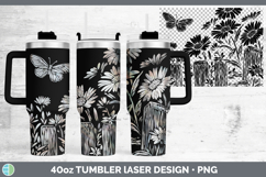 GorgeousCottage Flowers Laser 40oz Tumbler design.
