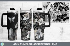GorgeousCottage Flowers Laser 40oz Tumbler design.