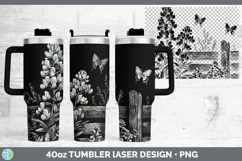 GorgeousCottage Flowers Laser 40oz Tumbler design.