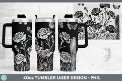 GorgeousCottage Flowers Laser 40oz Tumbler design.