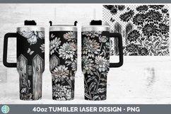GorgeousCottage Flowers Laser 40oz Tumbler design.