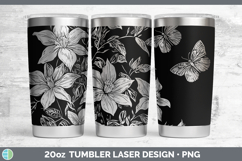 GorgeousCottage Flowers Laser 20oz Tumbler design.