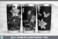GorgeousCottage Flowers Laser 20oz Tumbler design.