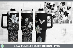 GorgeousCottage Flowers Laser 40oz Tumbler design.