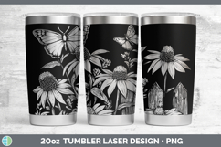 GorgeousCottage Flowers Laser 20oz Tumbler design.