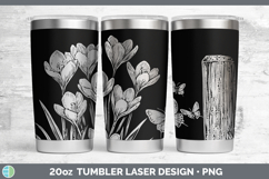 GorgeousCottage Flowers Laser 20oz Tumbler design.