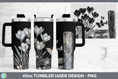 GorgeousCottage Flowers Laser 40oz Tumbler design.