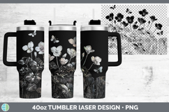 GorgeousCottage Flowers Laser 40oz Tumbler design.