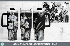 GorgeousCottage Flowers Laser 40oz Tumbler design.