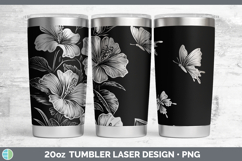 GorgeousCottage Flowers Laser 20oz Tumbler design.