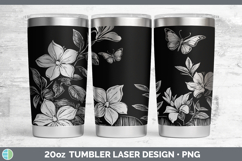 GorgeousCottage Flowers Laser 20oz Tumbler design.