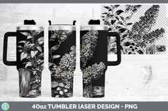 GorgeousCottage Flowers Laser 40oz Tumbler design.