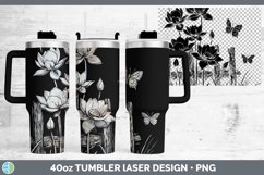 GorgeousCottage Flowers Laser 40oz Tumbler design.