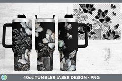 GorgeousCottage Flowers Laser 40oz Tumbler design.