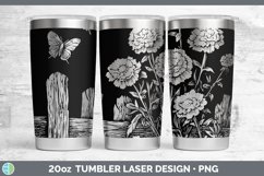 GorgeousCottage Flowers Laser 20oz Tumbler design.