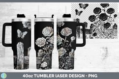 GorgeousCottage Flowers Laser 40oz Tumbler design.