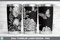 GorgeousCottage Flowers Laser 20oz Tumbler design.