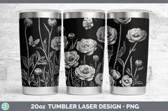 GorgeousCottage Flowers Laser 20oz Tumbler design.