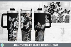 GorgeousCottage Flowers Laser 40oz Tumbler design.