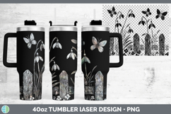 GorgeousCottage Flowers Laser 40oz Tumbler design.