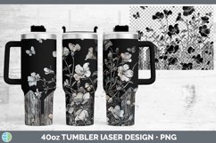GorgeousCottage Flowers Laser 40oz Tumbler design.