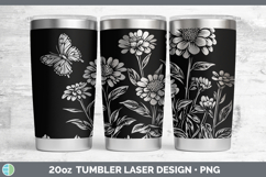 GorgeousCottage Flowers Laser 20oz Tumbler design.