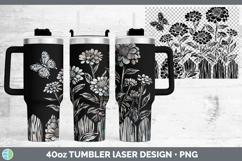 GorgeousCottage Flowers Laser 40oz Tumbler design.