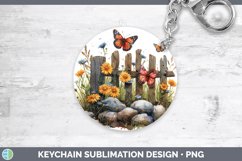 GorgeousCottage Garden Keychain design.