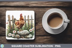 GorgeousCottage Garden Square Coaster design.