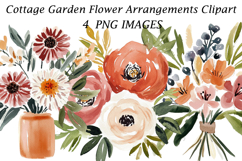 Cottage Garden Flower Arrangements Clipart Product Image 1