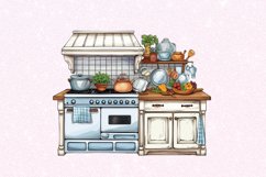 Cottage Kitchen Collection Watercolor Sublimation Clipart Product Image 3