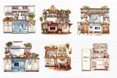 Cottage Kitchen Collection Watercolor Sublimation Clipart Product Image 5