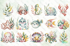 Cottage Ocean Clipart Bundle Product Image 6
