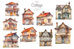 Old country cottage watercolour Product Image 1